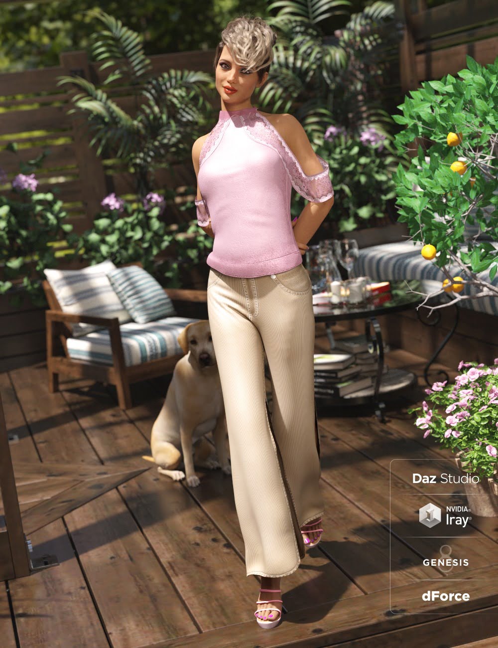 dForce Draped Pants Ensamble Textures