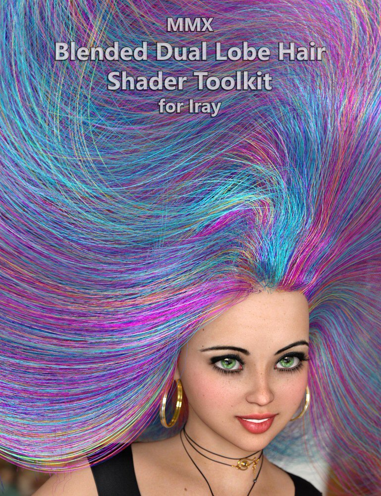 MMX Blended Dual Lobe Hair Shader Toolkit for Iray