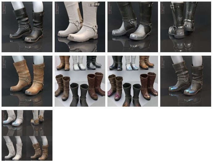 Engineer Boots for Genesis 8 Male(s)