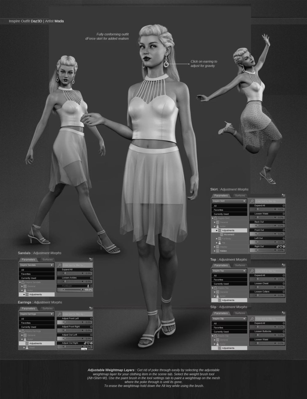 Dforce Inspire Outfit For Genesis 8 Female S ⋆ Freebies Daz 3d