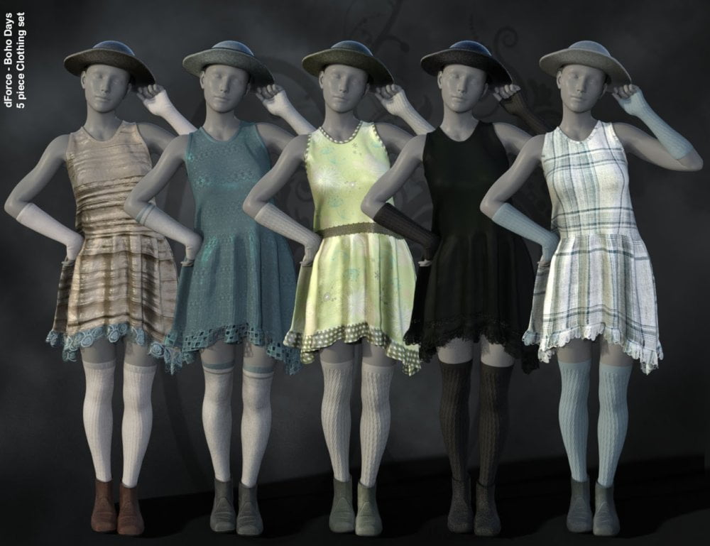 dForce Boho Days Outfit Textures