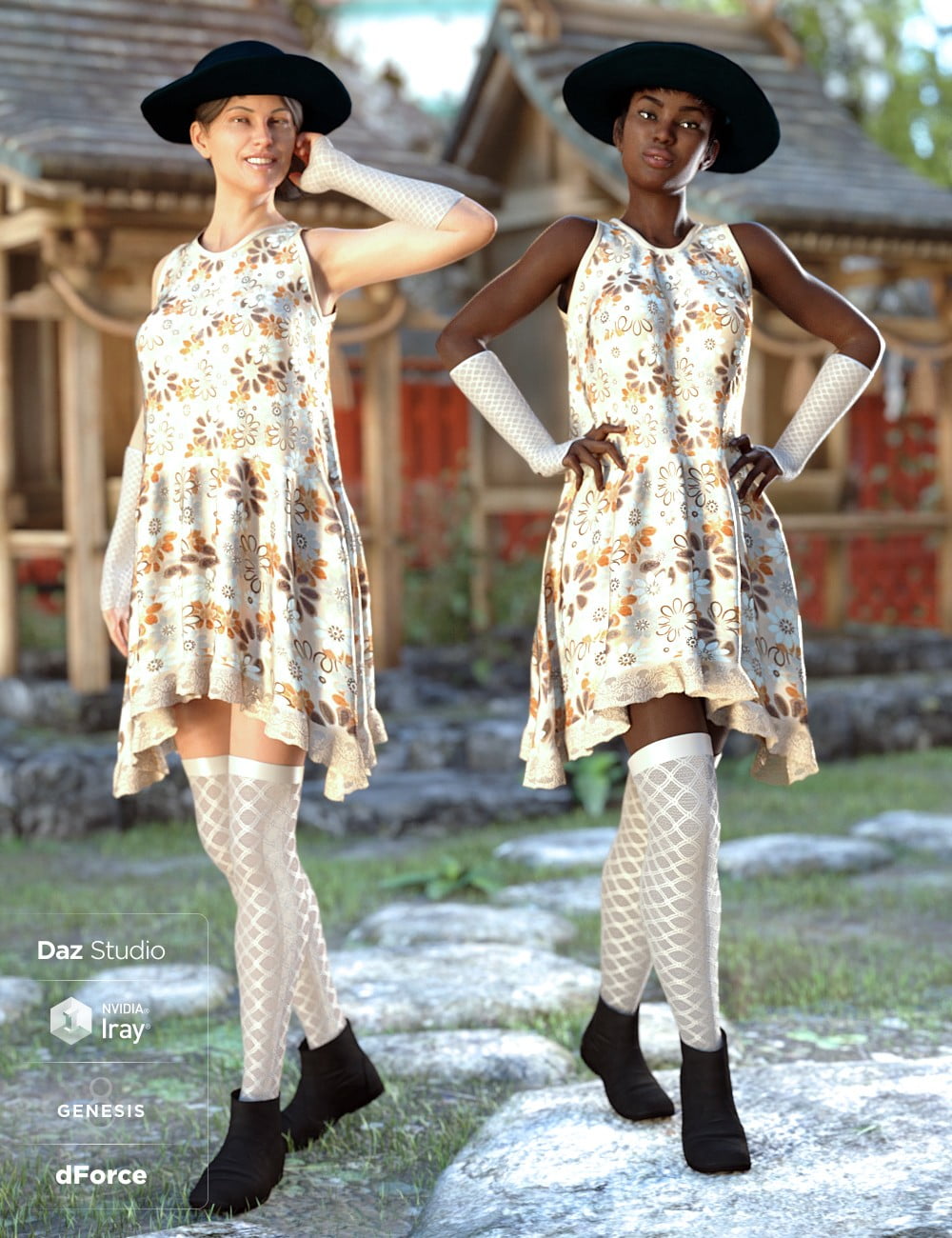 dForce Boho Days Outfit for Genesis 8 Female(s)