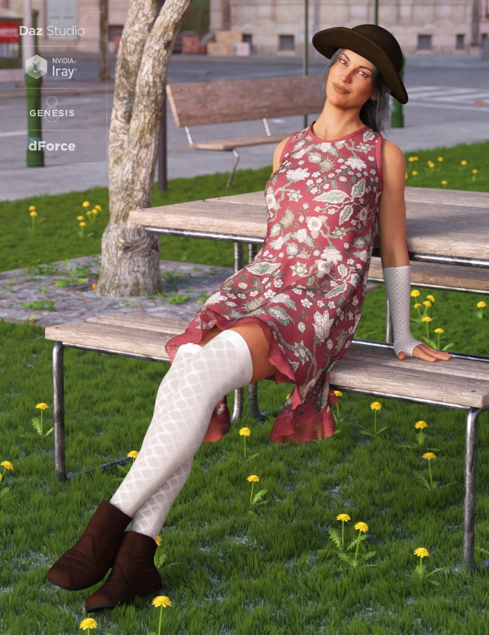 dForce Boho Days Outfit Textures