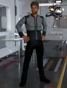 dForce Bridge Officer Outfit for Genesis 8 Male(s)