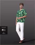 dForce H&C Hawaiian Shirts Outfit for Genesis 8 Male(s)