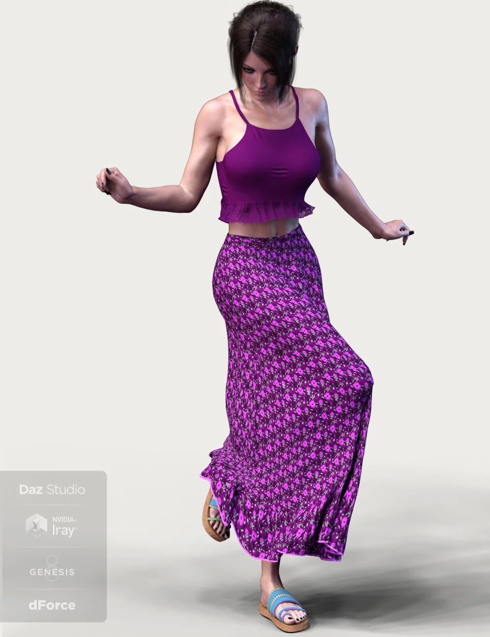 dForce X-Fashion Boho Chic Outfit 04 for Genesis 8 Female(s)