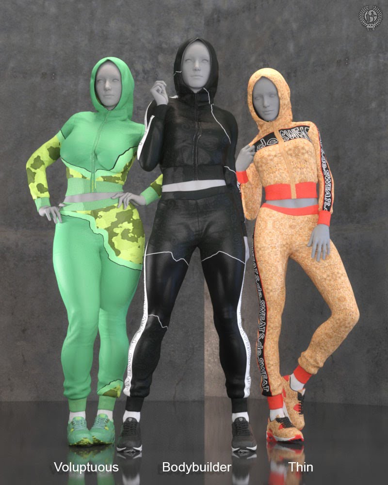 S.de.Sweat Pack For Genesis 8 Females