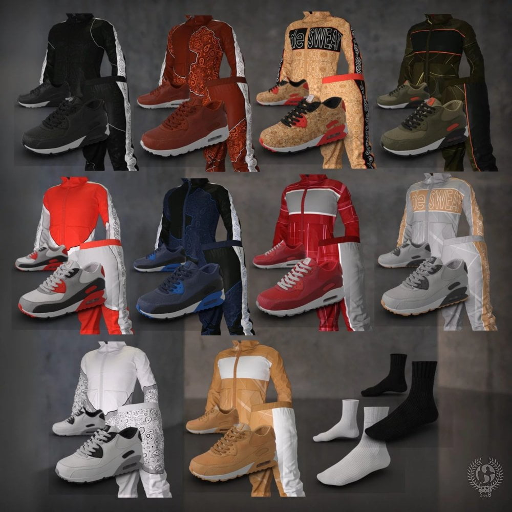 S.de.Sweat Pack For Genesis 8 Males