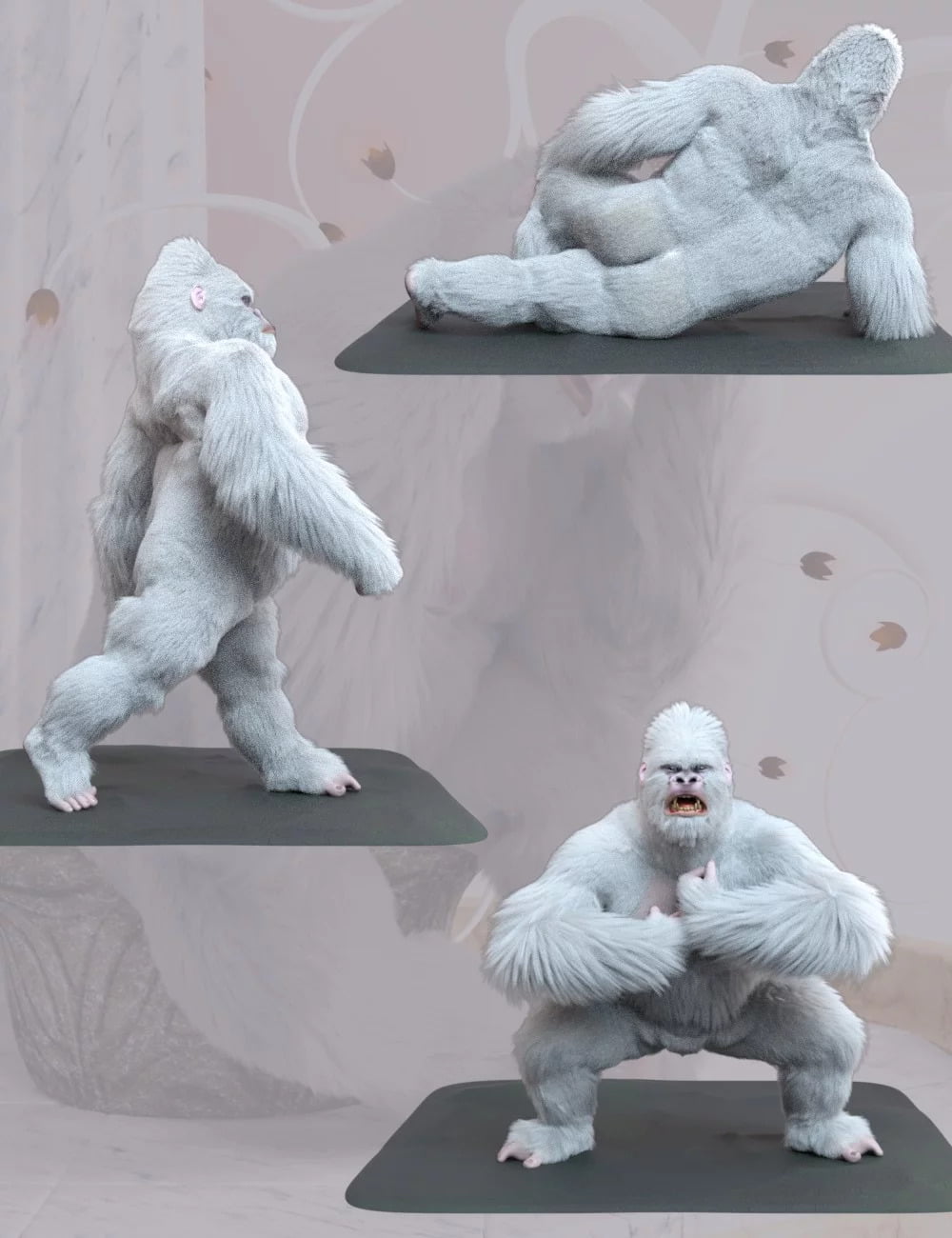 White King Poses for Gorilla for Genesis 8 Male