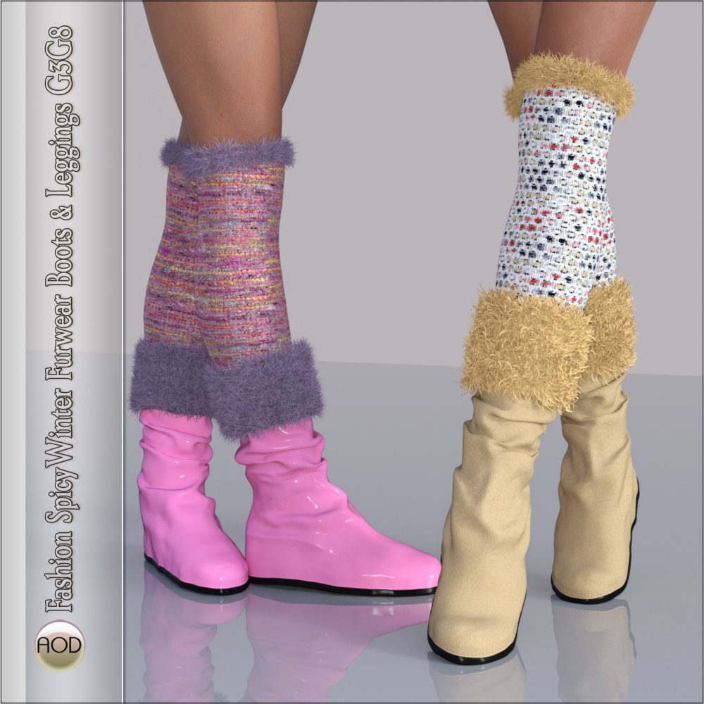 Fashion: SpicyWinter Furwear Boots&Leggings G3G8
