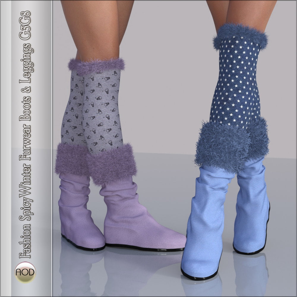 Fashion: SpicyWinter Furwear Boots&Leggings G3G8