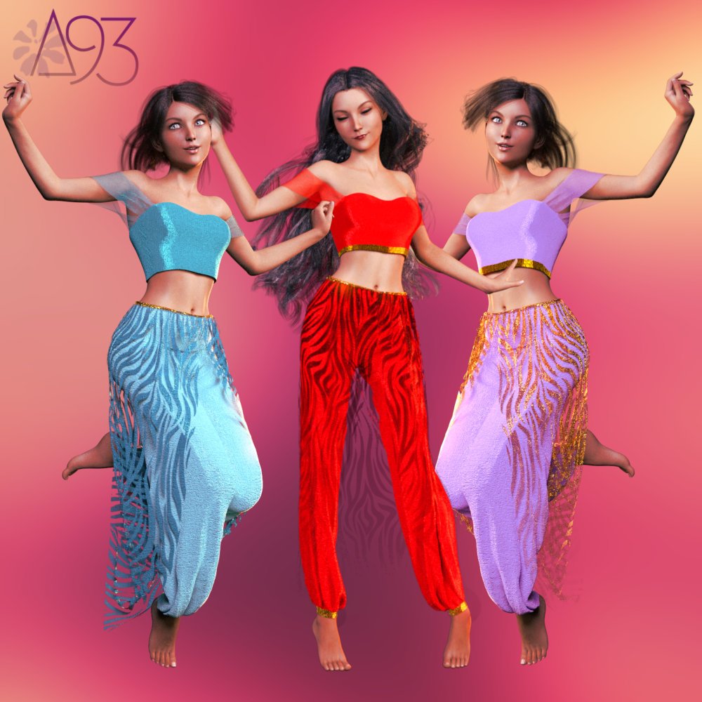 dForce Arabian Nights Outfit for G8F