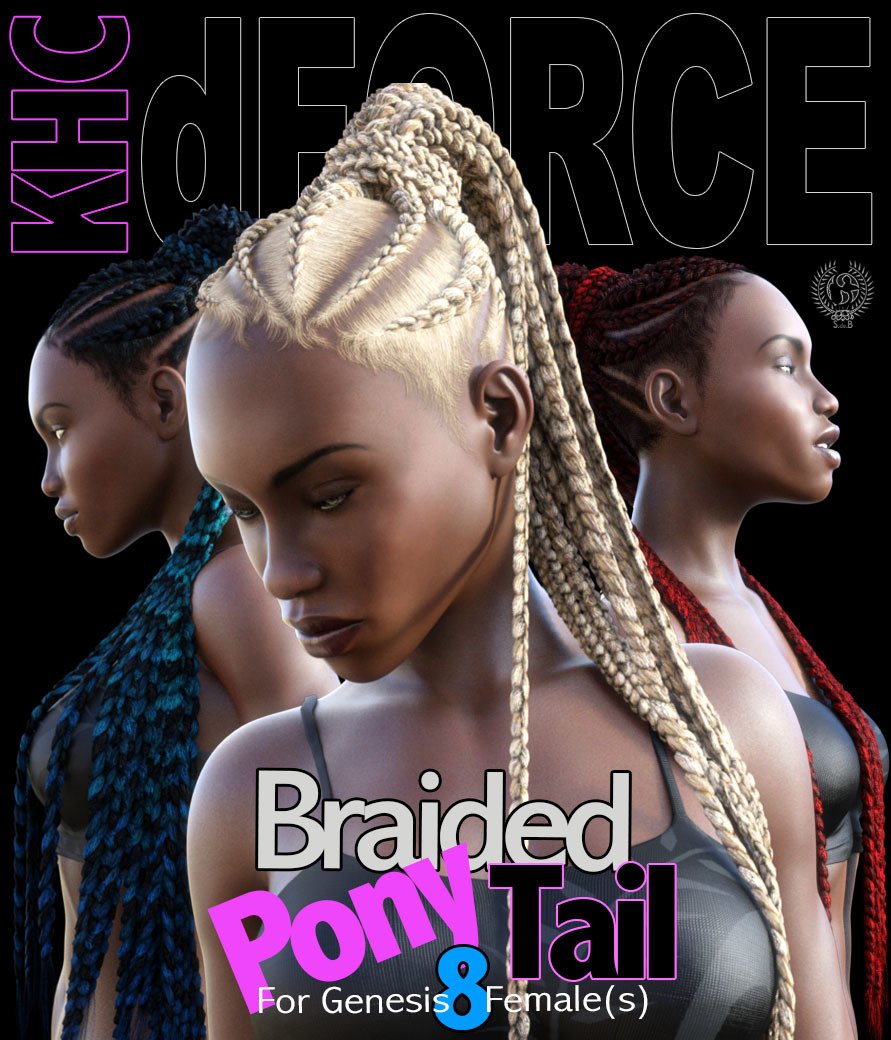 KHC – Braided Pony Tail For Genesis 8 Females