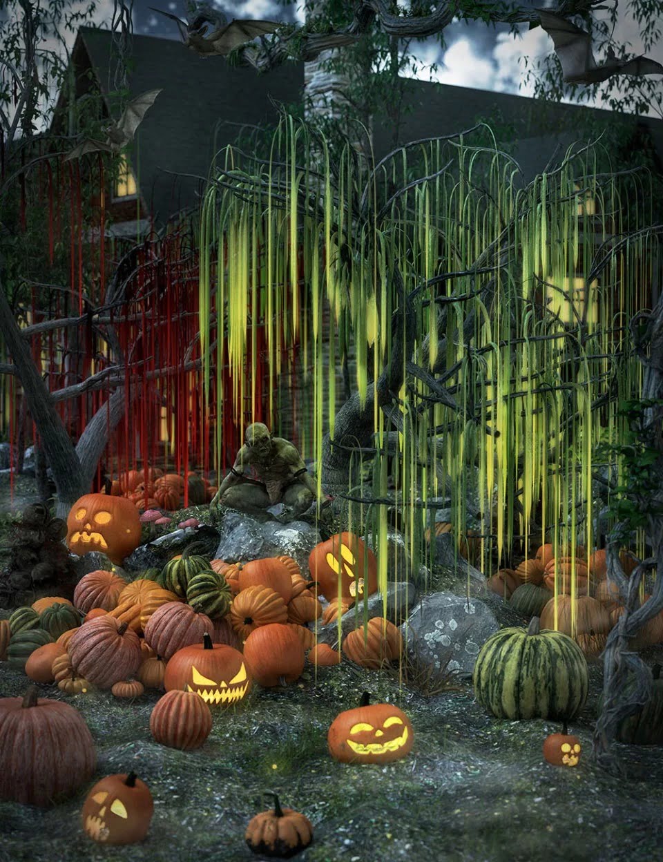 All Hallows Eve Slime Trees