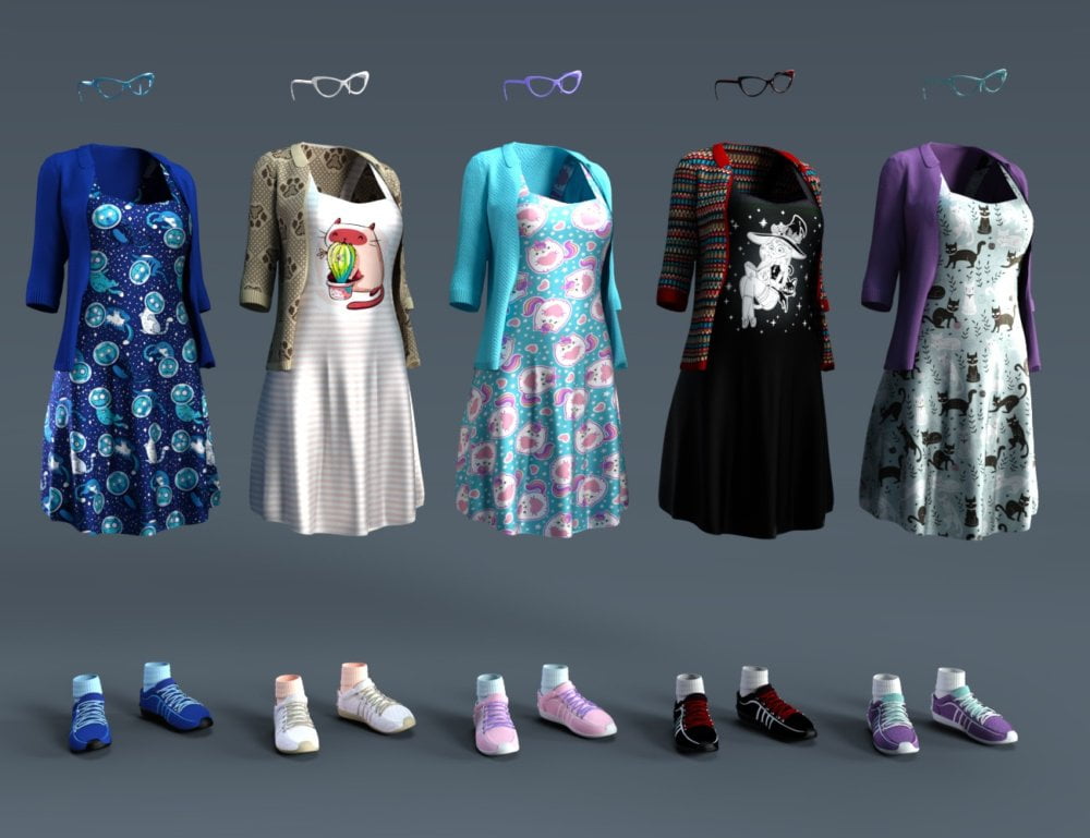 dForce Kitten Dress Textures