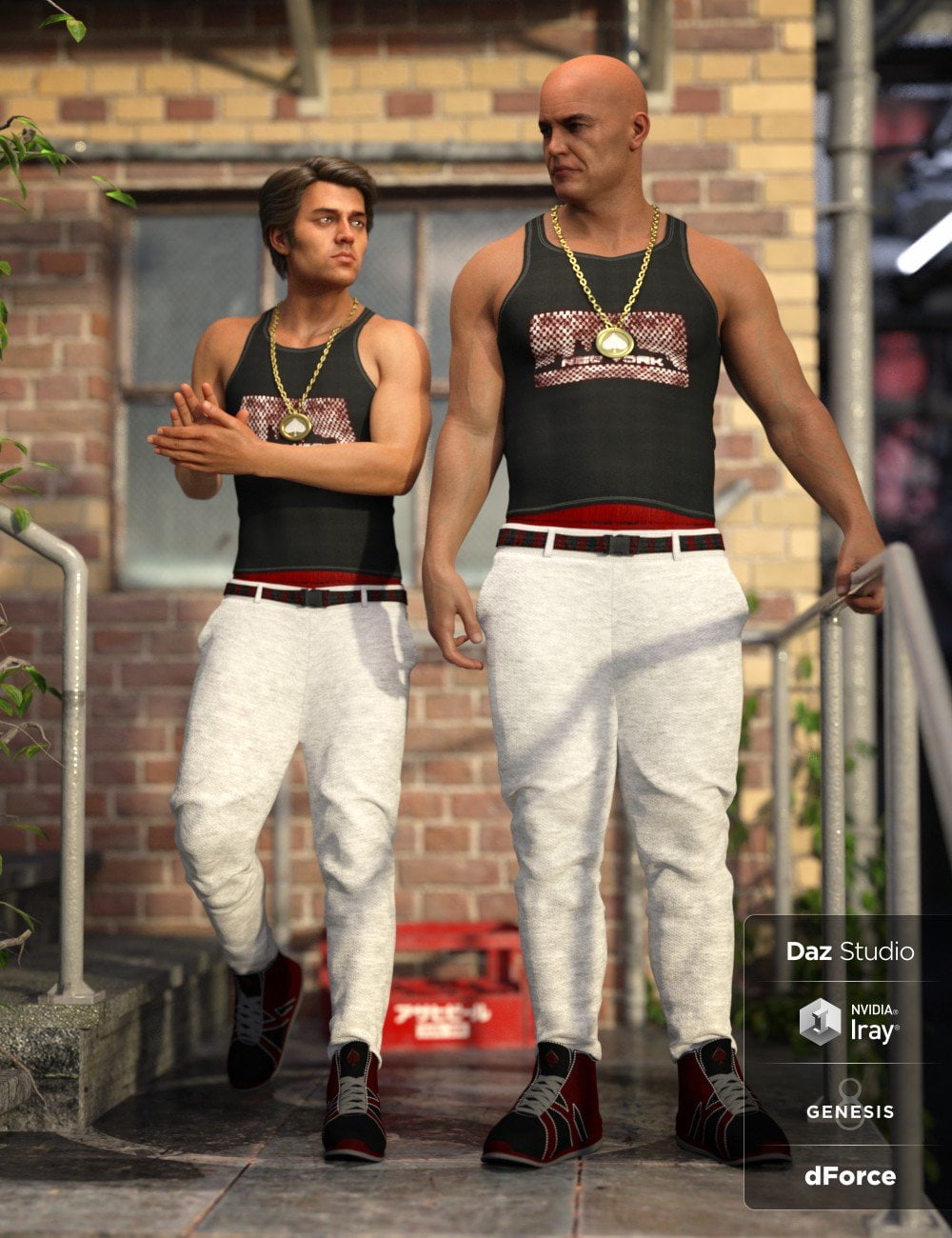 dForce Urban Ace Outfit for Genesis 8 Male(s) ⋆ Freebies Daz 3D