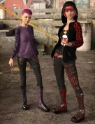 Gothy Punk Outfit Textures