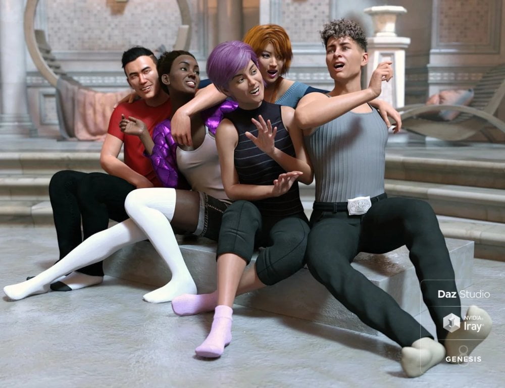 Group Photo Time Poses for Genesis 8