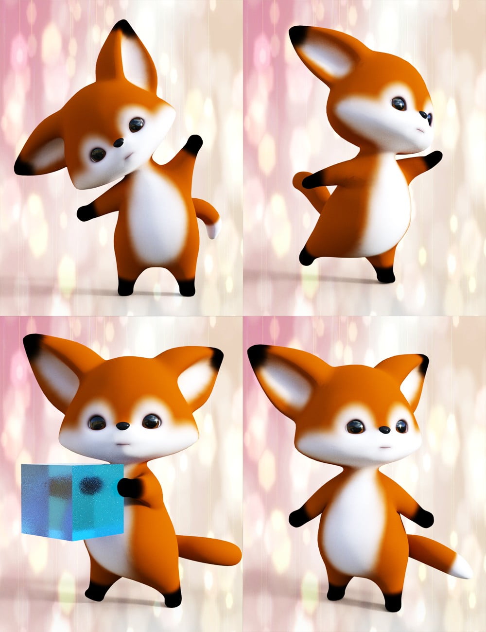 Little Fox Poses for Scamp The Fox by Lady Little Fox