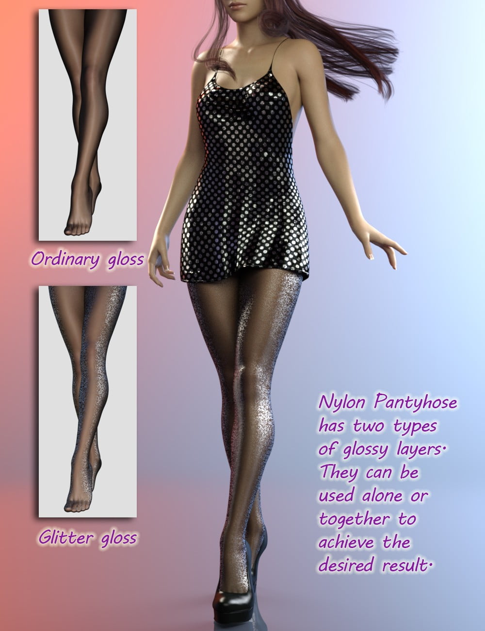 Nylon Pantyhose for Genesis 8 Female(s)