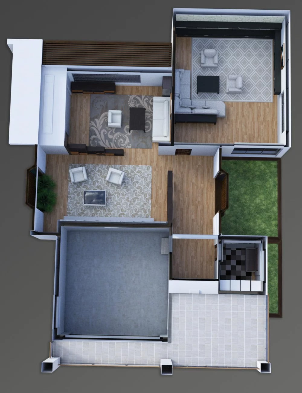 Modern House 2 Props Floor 1
