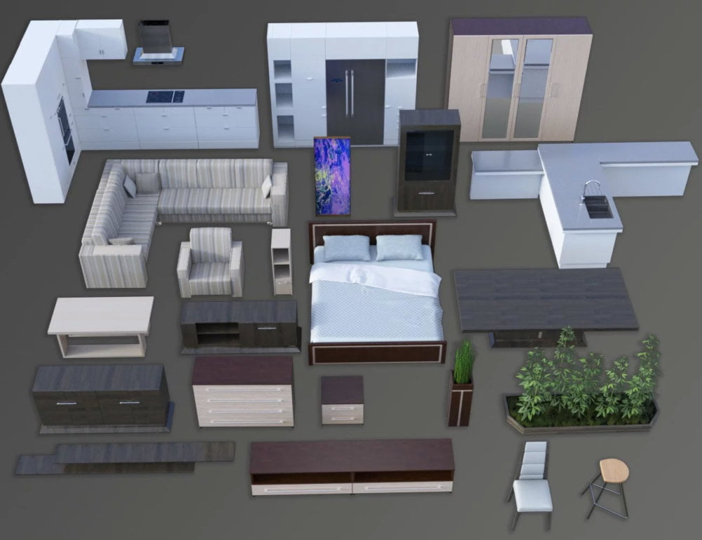 Modern House 2 Props Floor 2