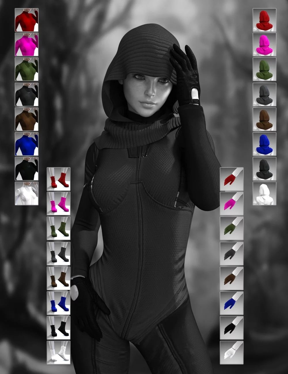 X-Fashion Tactical Outfit for Genesis 8 Female(s)