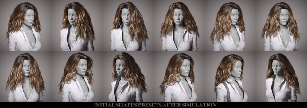 Classic Long Wavy Hair with dForce for Genesis 8 Female(s)