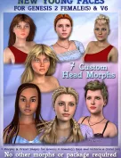 New Young Faces for G2F & V6 Custom Head Morphs