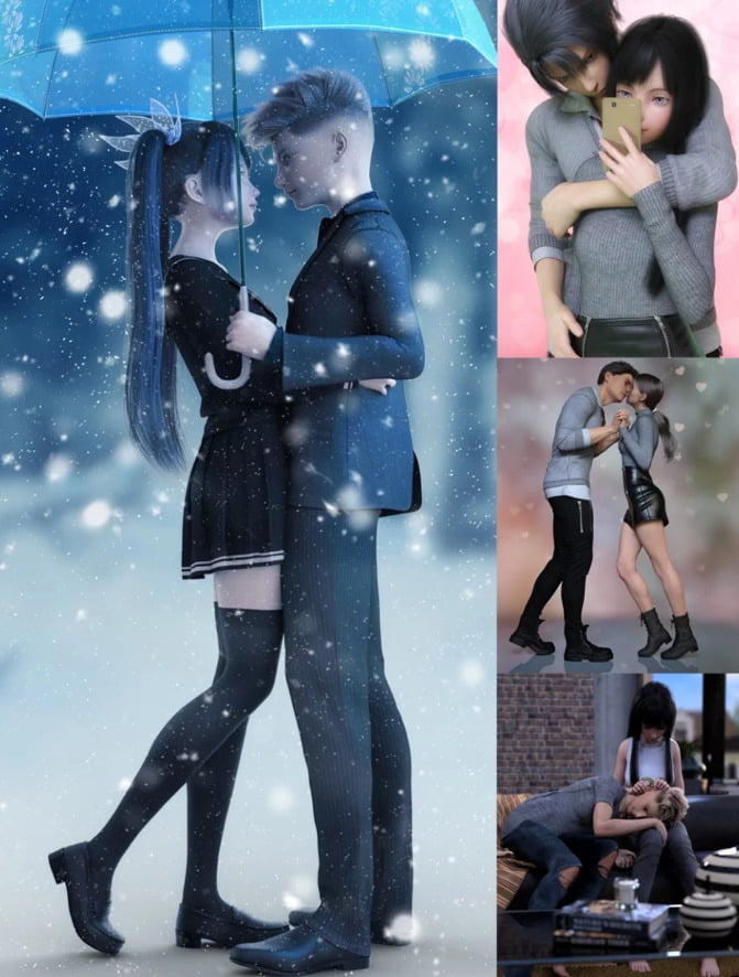 In Love Poses for Genesis 8