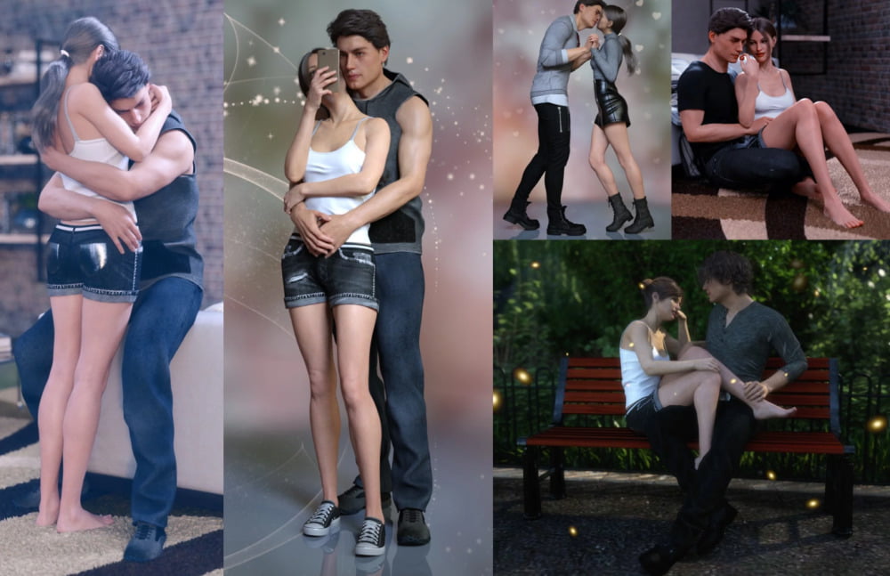 In Love Poses for Genesis 8