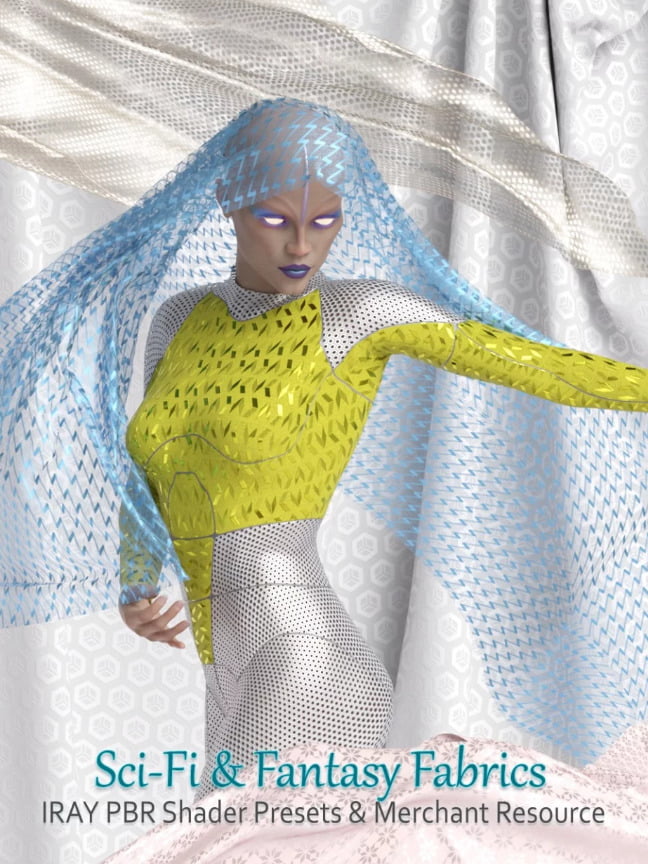 Sci-Fi and Fantasy Fabric Iray Shaders and Merchant Resource