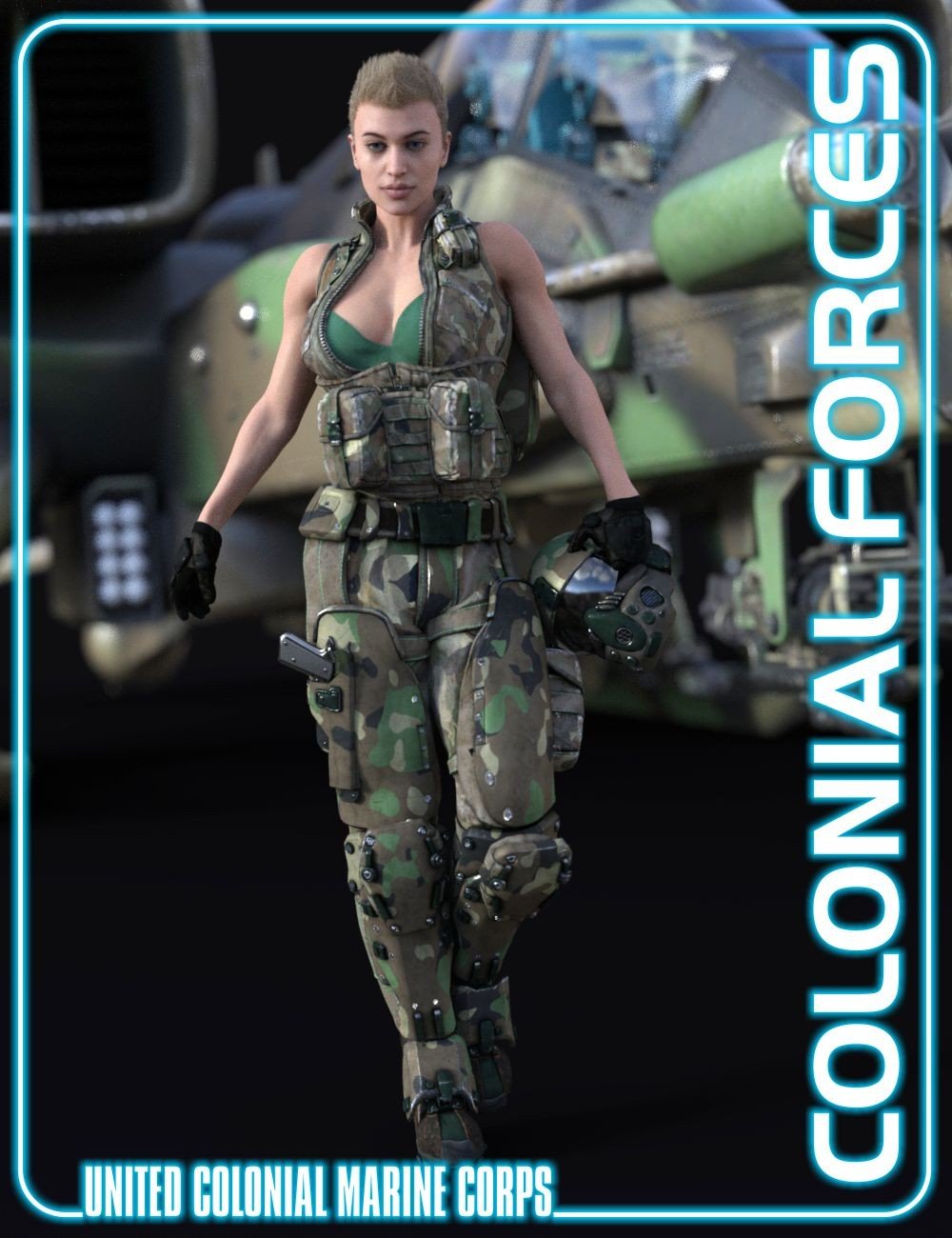 Colonial Forces Add-on for Tactical Assault Outfit for Genesis 8 Female(s)