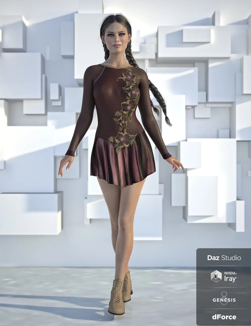 dForce Figure Skater Outfit Textures