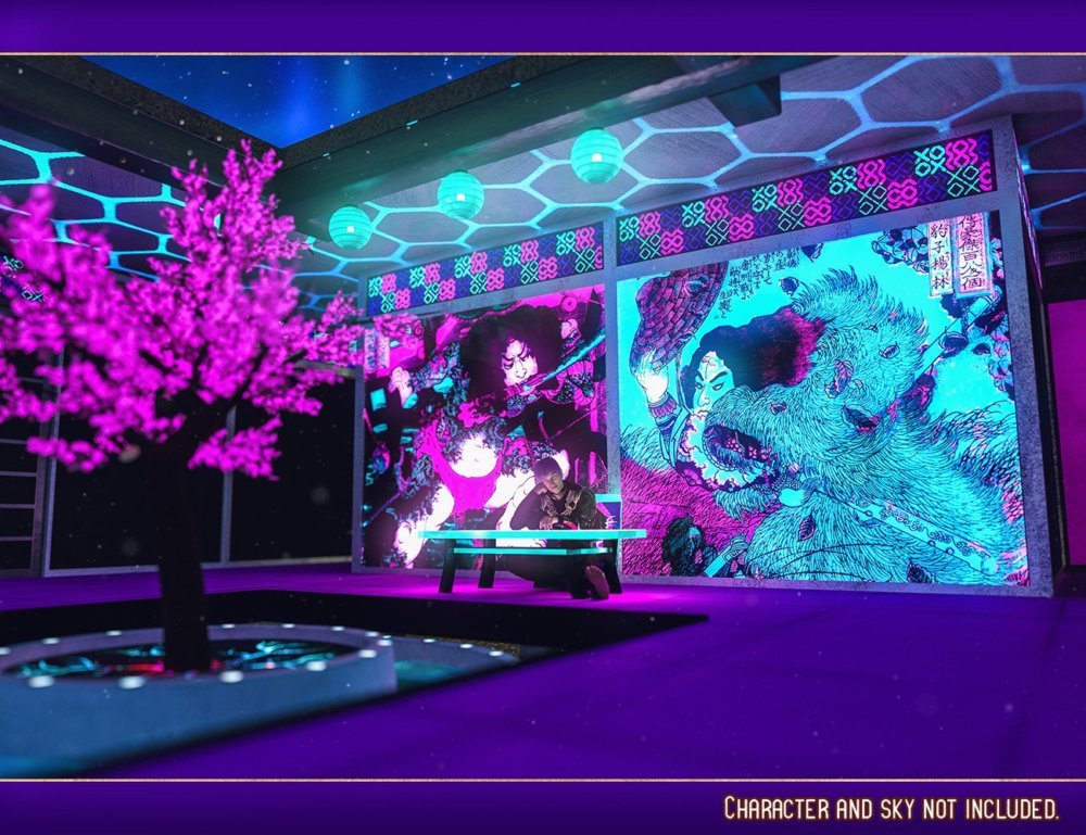 Japanese Tree Room Cyber Textures Add-On
