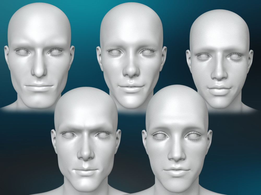 Twizted 100 Faces Males for Genesis 8 Males