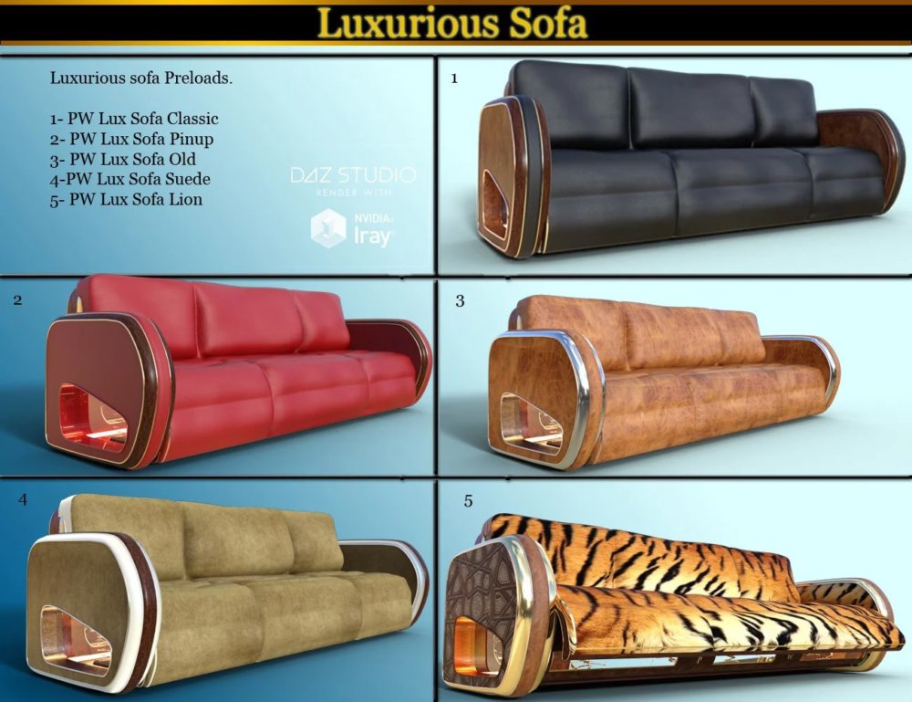 Luxurious Chair and Sofa