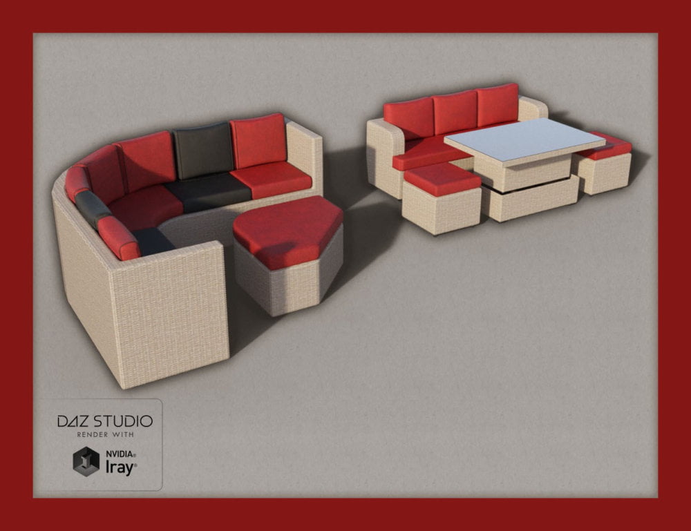 Contemporary Garden Furniture Set 01