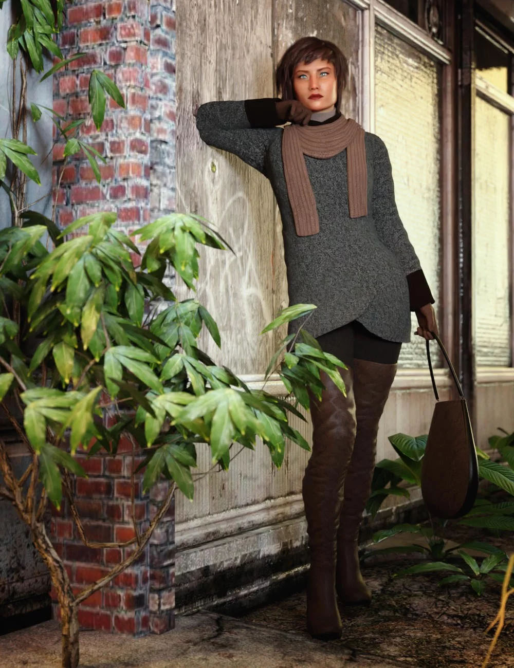 dForce Casual Autumn Outfit for Genesis 8 Female(s)