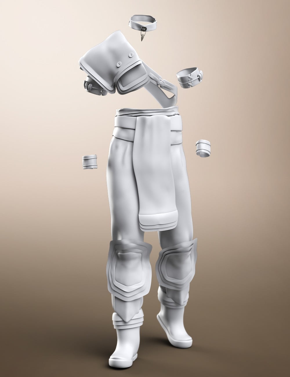 Tribal Warrior King Outfit for Genesis 8 Male(s)