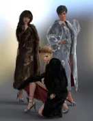 dForce Fur Coat for Genesis 8 Female