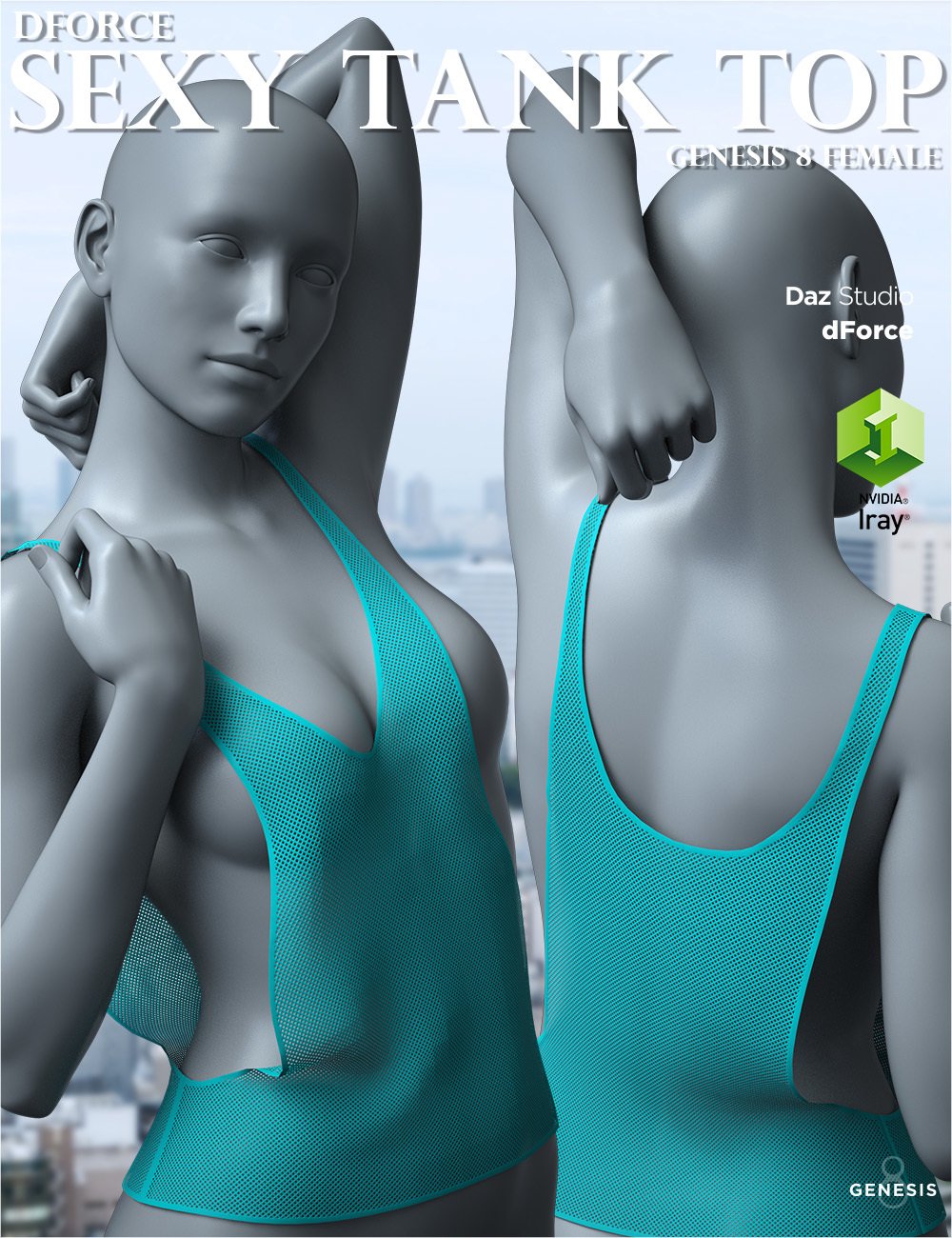 dForce Sexy Tank Top for Genesis 8 Female