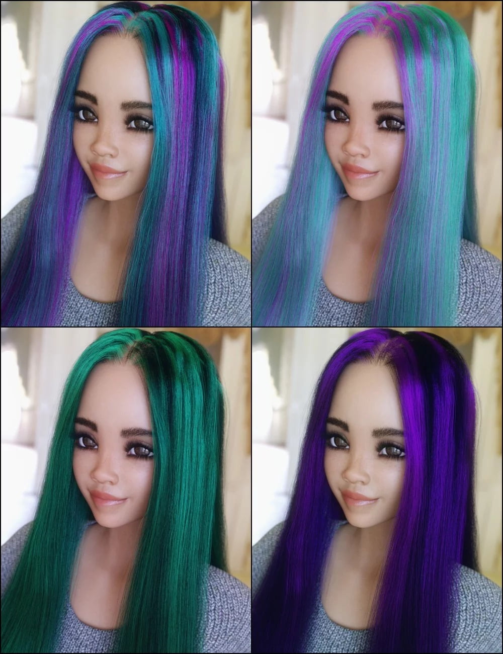 MMX Blended Dual Lobe Hair Shader Christmas Blend for Iray