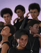 dForce Afro Styles Hair for Genesis 8 Female(s)