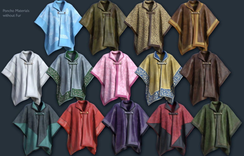 dForce Real Fur Poncho Texture Expansion