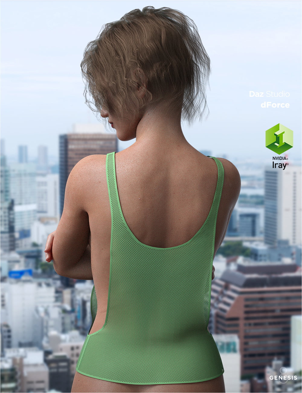 dForce Sexy Tank Top for Genesis 8 Female