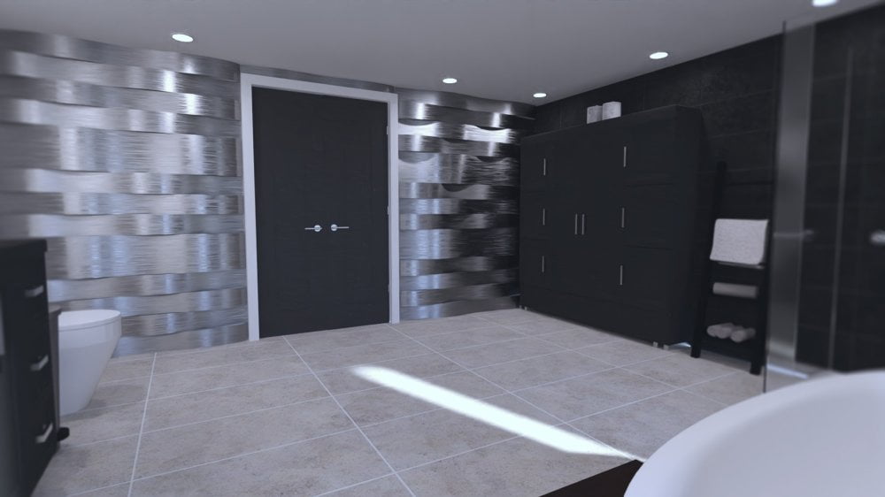 Sophisticated Tile Bathroom