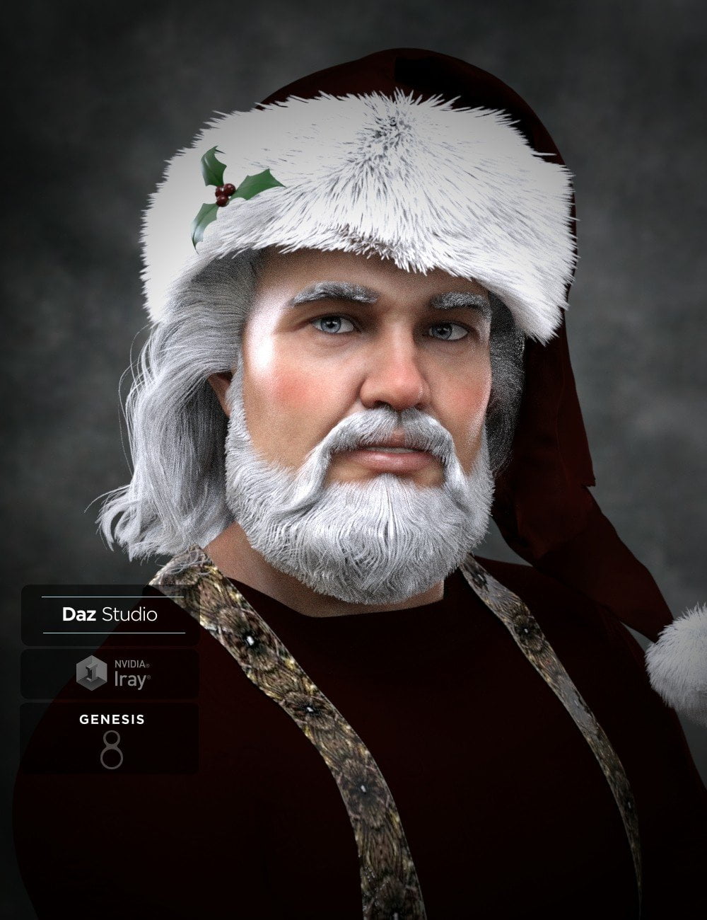 Yussef Hair Beard and Eyebrows for Genesis 8 Male(s)