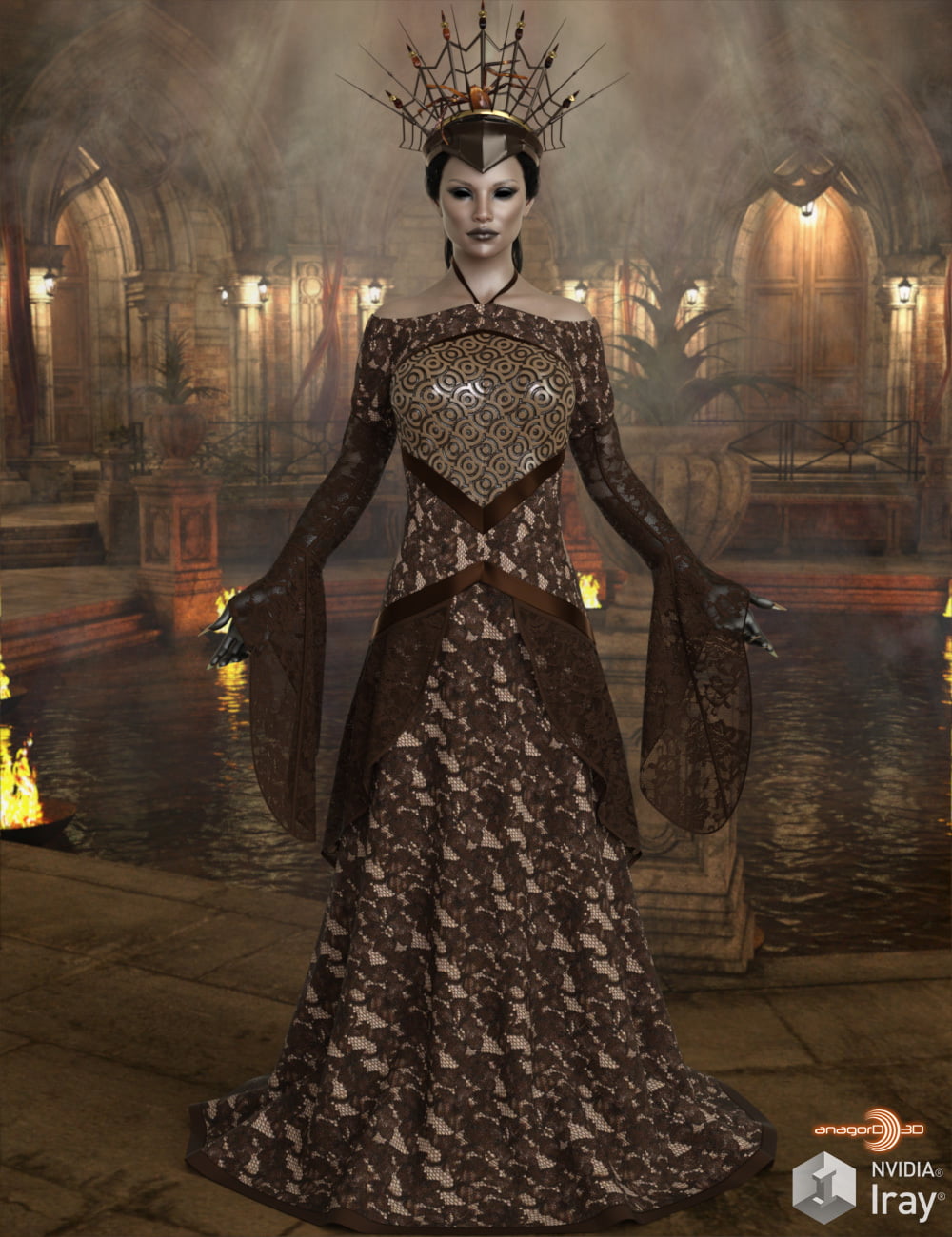 VERSUS - dForce October Gown for Genesis 8 Females