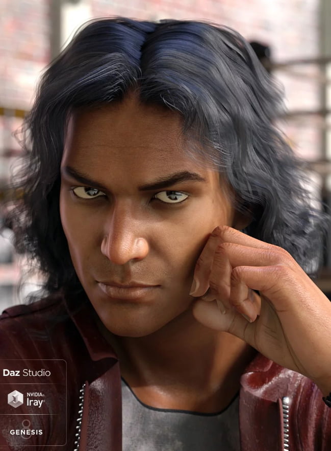 Long Mane Hair for Genesis 3 and 8 Male(s)